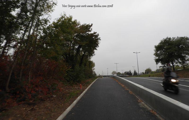 Sud de Lyon : Piste cyclable venant de st Fons vers Irigny (2018)