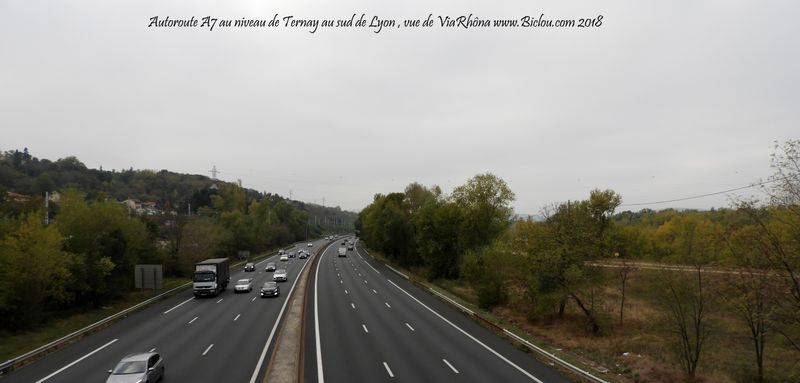 ViaRhôna, vu sur l'autoroute A7, niveau Ternay