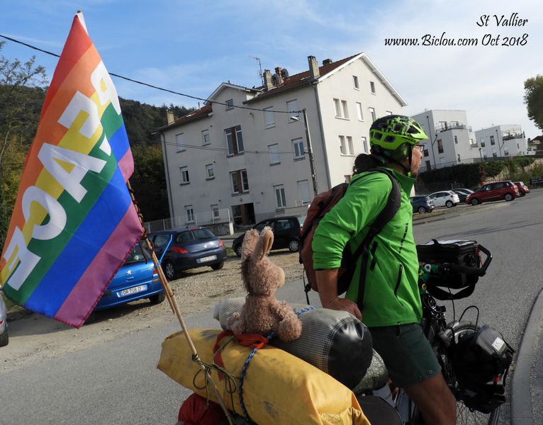 CycloTouriste voyageur baroudeur rencontré à saint Vallier