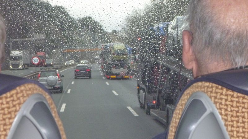 Pluie sur la route de Bolzano