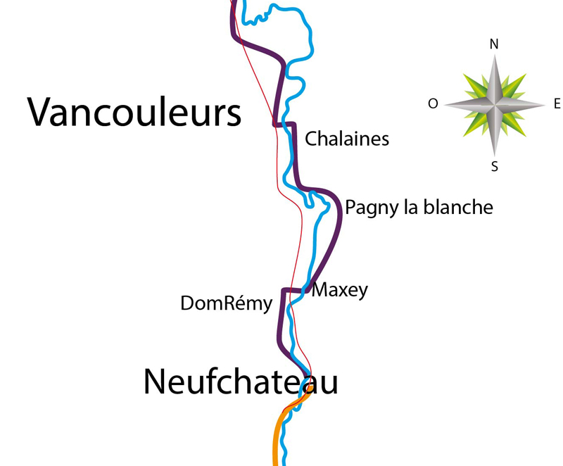 Carte bambée à Bicyclettes le long de la  Meuse etape 3