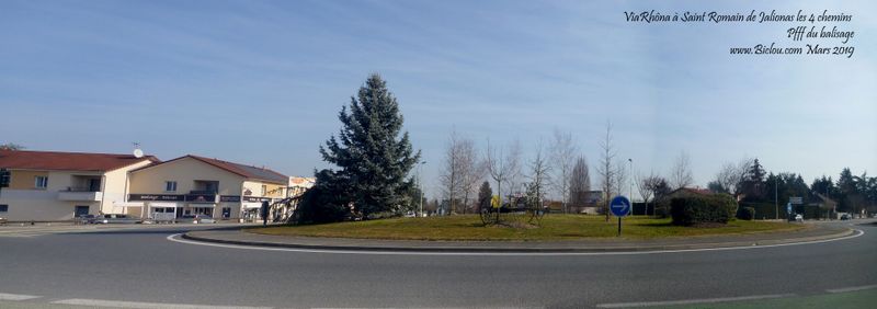 Les 4 chemins (st romain de jalionas) , mais lequel pour ViaRhona, en l'absence d'indications en 2019 ?