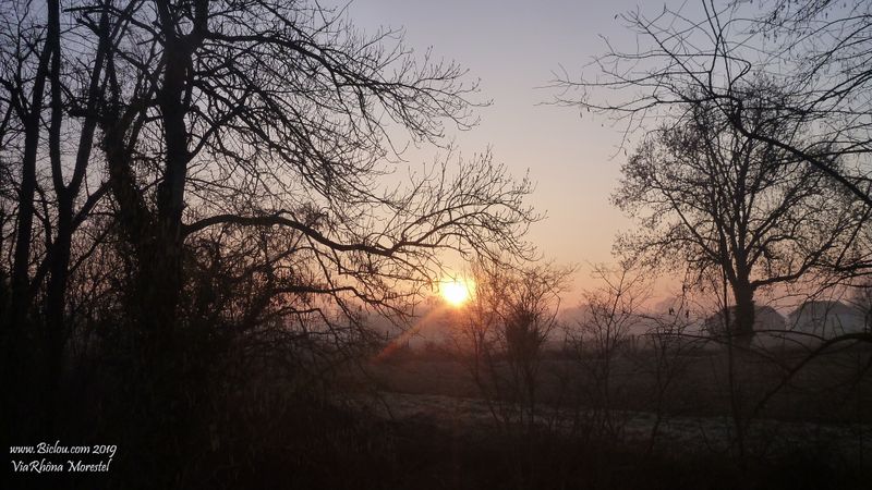 Coucher de soleil du côté de Morestel