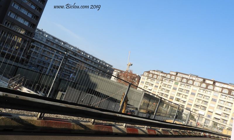 Champel gare en plien travaux (janv 2019), l'ouvertrure se précise pour fin 2019