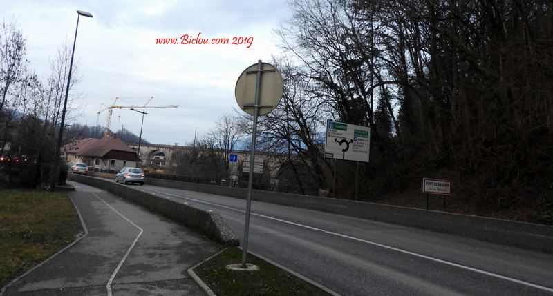 Sortie d'Annecy Nord,pont de Brogny