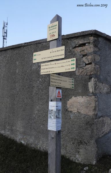 Balises Compostelle à St Blaise