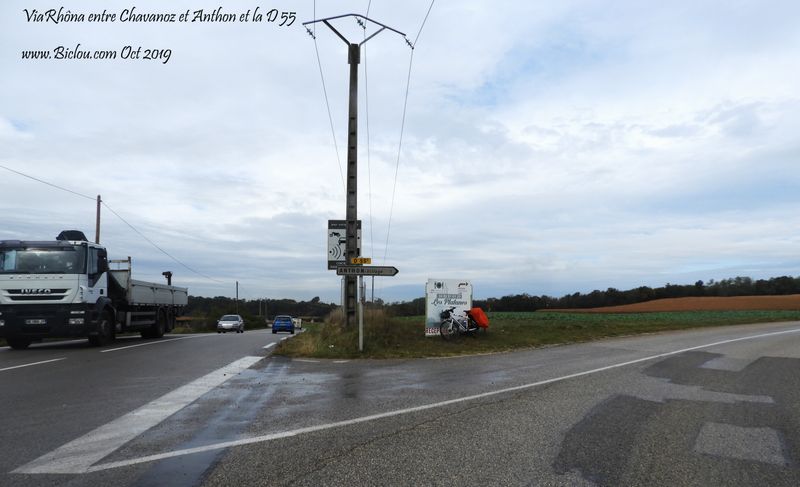 Après chavanoz, direction Anthon .. telle est la direction de Viarhôna dite officielle ..