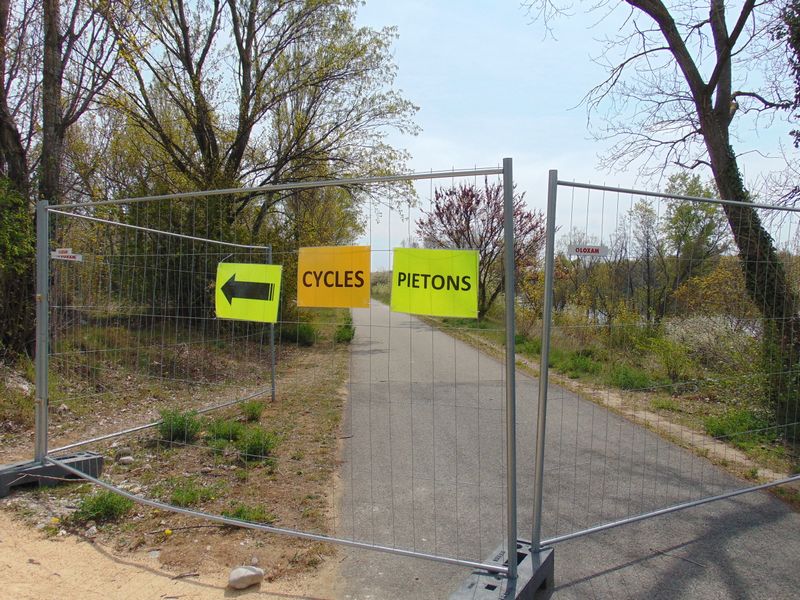 Travaux sur ViaRhôna avant Valence