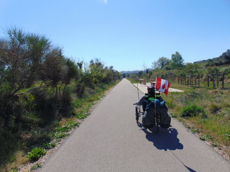 Sur la voie verte en direction de Beaucaire