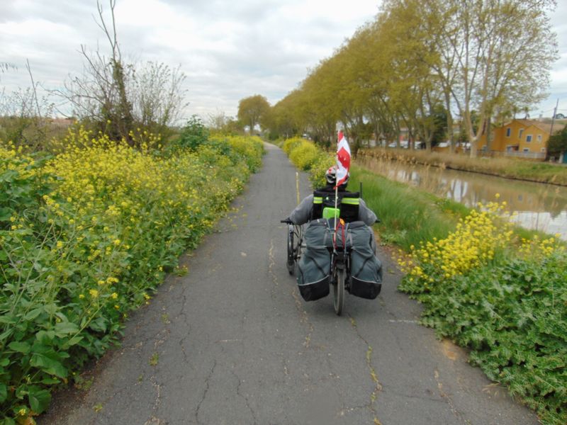 Mamie le long du canal du Midi