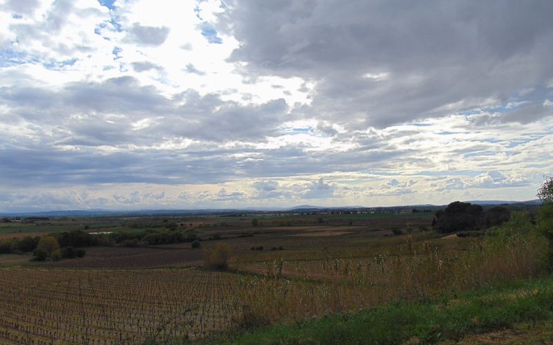 Le piemont pyrénéen vu du canal du midi ..