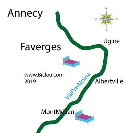 bambée-faverges-Narbonne-carte-etape-1-via-Pre-Alpina-Faverges-Montmelian