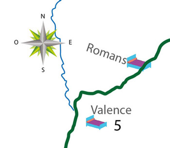 carte-vélo-de-Romans-à-Valence