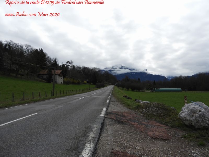 Marre de la boue, reprise de la D 1205 vers bonneville