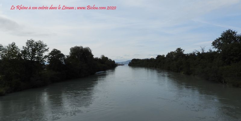 Le Rhône à son entrée dans le Léman