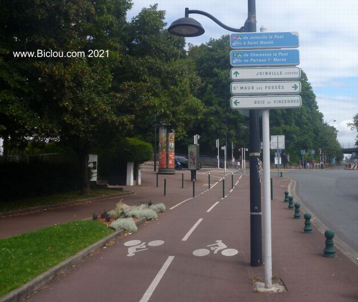 Sortie de Paris : à la confluence Seine-Marne, nous suivrons la Marne vers Joinville