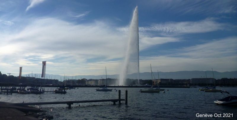GenĆØve Octobre 2021 : le fameux jet d'eau eructe ..