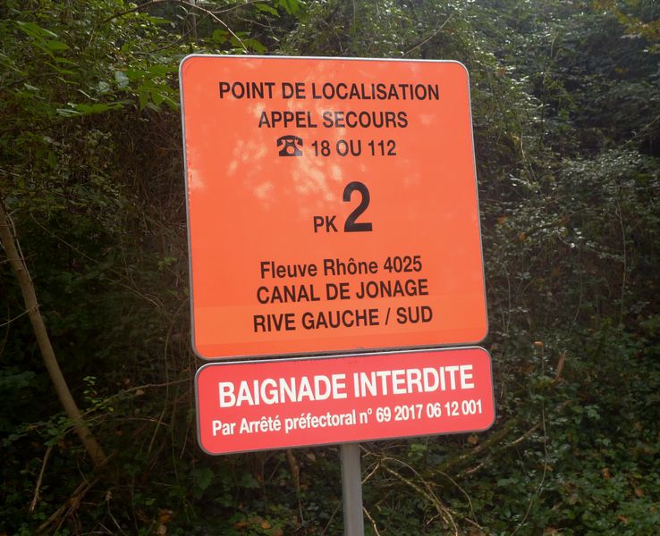 Balisage canal de Jonage