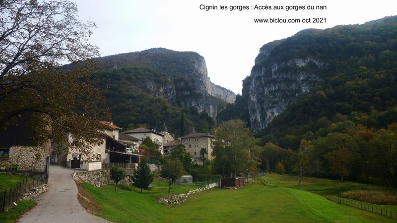 Cognin les gorges : au pied des gorges du Nan et sa route très escarpée