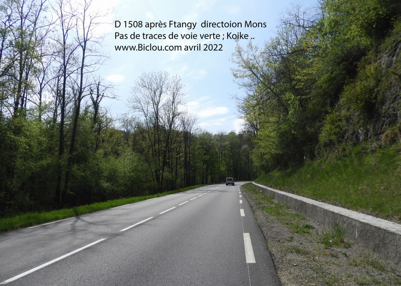 D 1508 après Frangy, place Y aurait en effet, pour des bandes dites cyclables