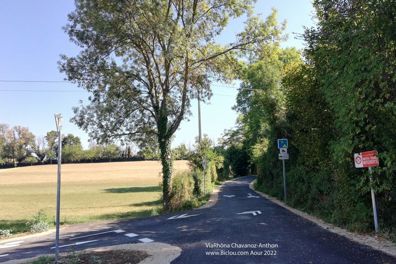 Aménagement ViaRhôna 2022 ; Direction Anthon