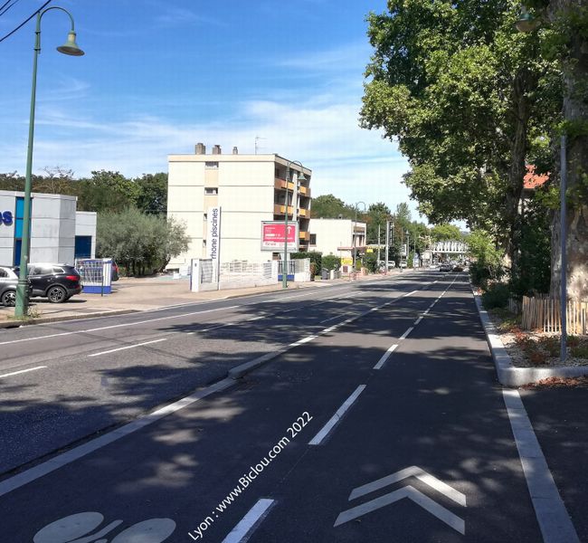 Piste cyclable Lyon Vaise