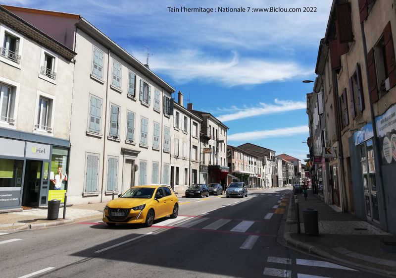 Tain l'hermitage, la Nationale 7 passe zentrum