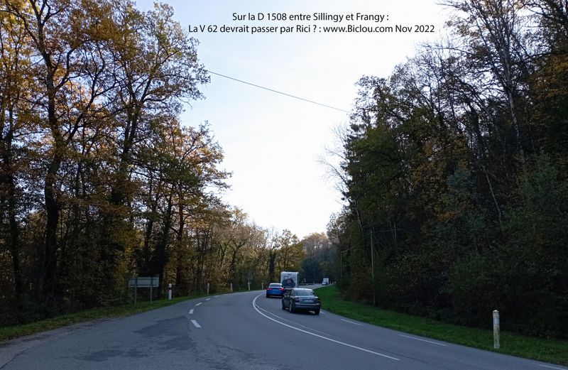 Sur la D 1508 entre Annecy Sillingy et Frangy : Véloroute dite V62 ?