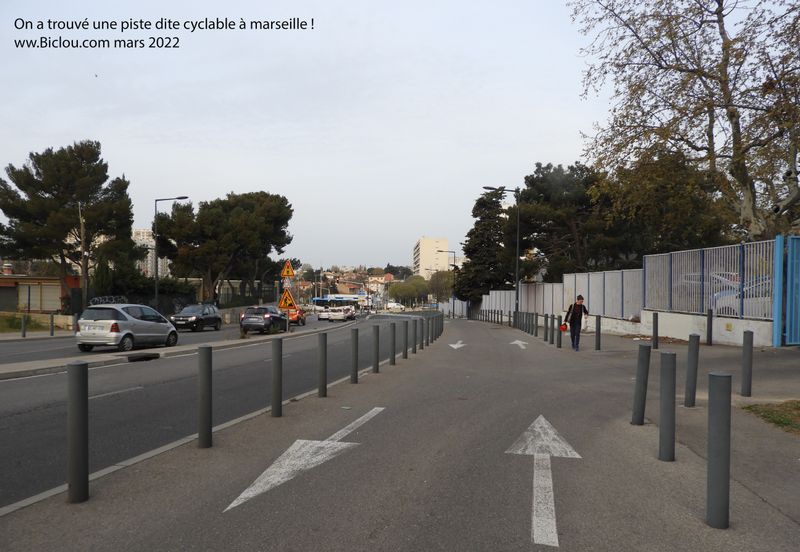 On a même trouvé une piste dite cyclable à Marseille
