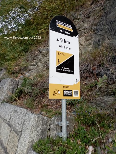 En grimpant La Forclaz : 8 % tout du long ..
