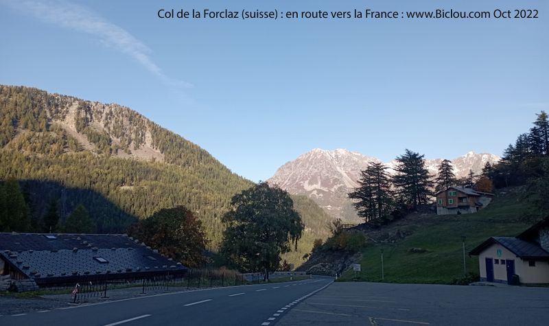 Col de la Forclaz (suisse) et en route pour la France voisine