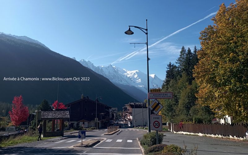 Arrivée  à Chamonix Mont Blanc