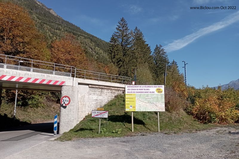 La voie dite verte : Les Bossons Chamonix sur la V-61, mais pas de balise adhoc