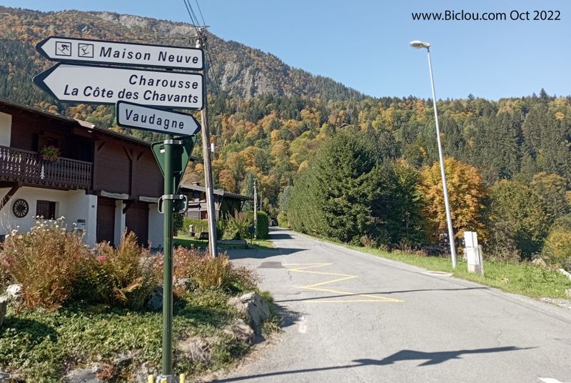 Les Houches : V-61 ; direction Vaudagne pour 100 m de delta H