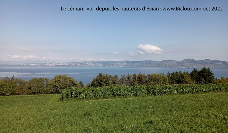 Le léman, vu des hauteurs d'Evian