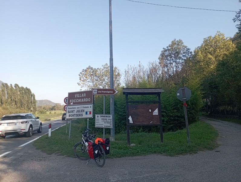 Val de Susa : Via Francigena : Mais on débouche sur une route infernale ..