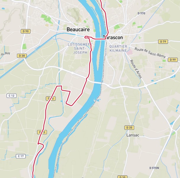 A la recherche de la Voie verte Beaucaire à Arles, traces olfactives laissées par le Glaude ..