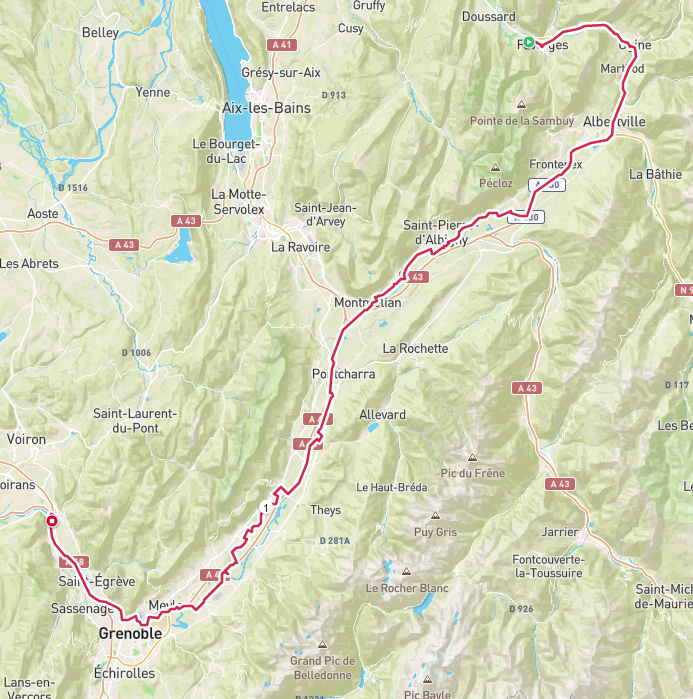 Carte-Faverges-Grenoble-a-Bicyelette-V62-V63-par-claudio-de-la-Faverges-2022