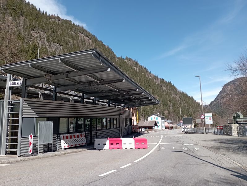 Douane Franco-Suisse au Châtelard (mars 2023)