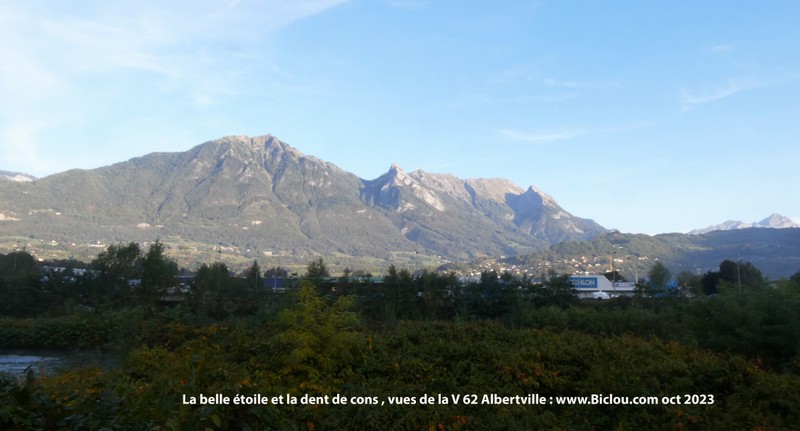 La belle étoile et la dent de Cons vue de la V 62 à Albertville