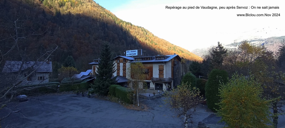 Repérage au pied de Vaudagne, juste après Servoz : Au cas où ..