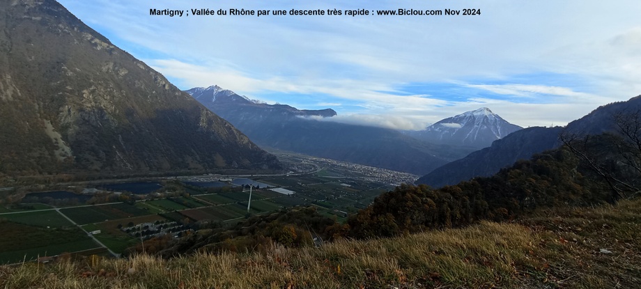 En descendant de la Montagne : Martigny en vallée du Rhône (Valais)