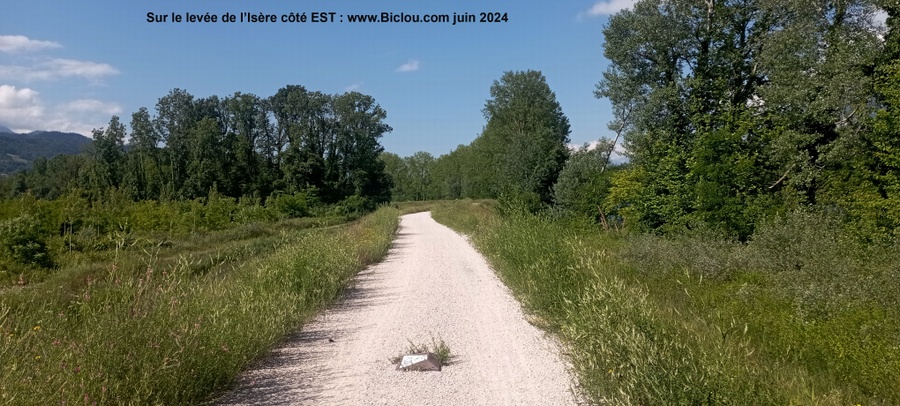 Sur la levée de l'isère à Bicyclette (juin 2024)