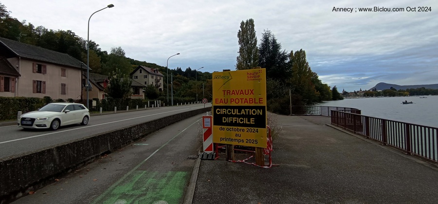 Annecy ; travaux sur la voie verte