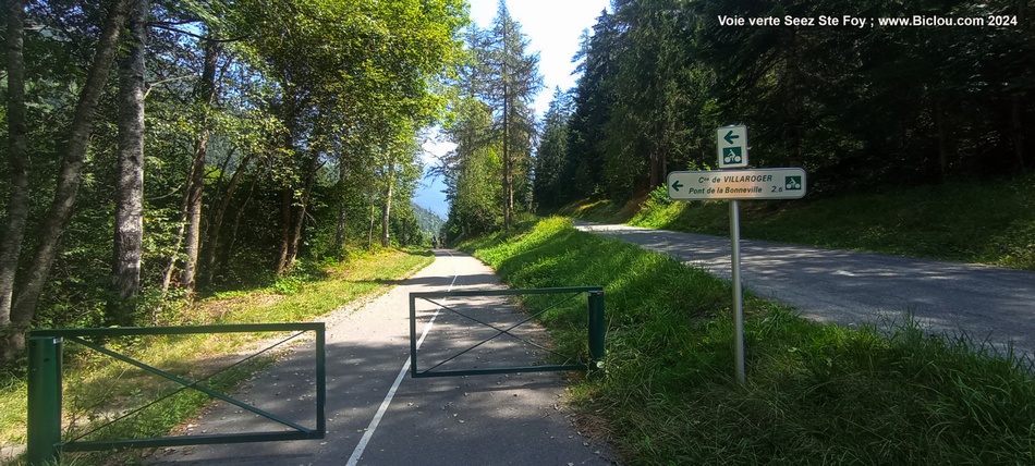 Voie verte Seez Villaroger sainte Foy en Tarentaise