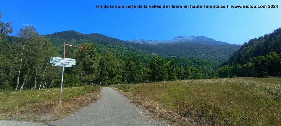 Fin de la voie verte de la vallée de haute Tarentaise : Seez Ste foy