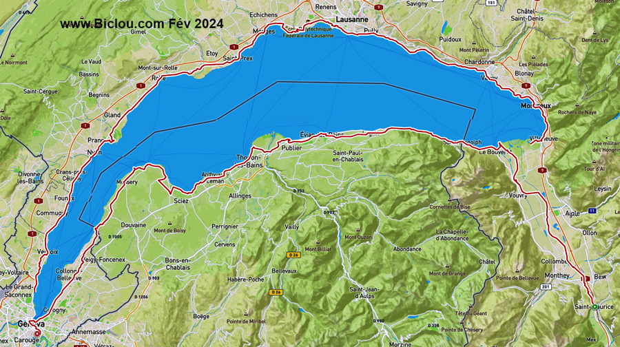 Tour du Léman et escapade en valais (février 2024)