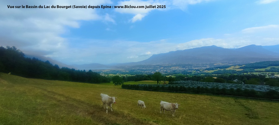 Vue sur le bassin du lac du Bourget (Savoie)