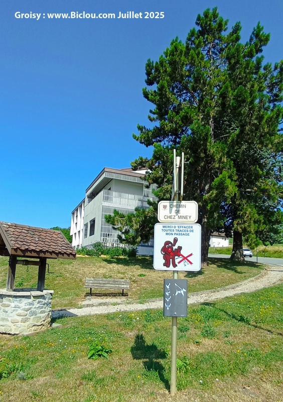 Groisy repérage suivre route de chez Minet