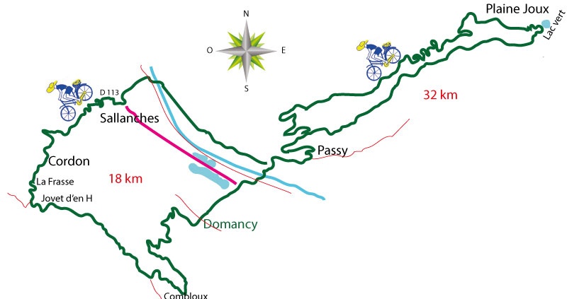 Carte parcours Bambée en Haute Arve 2025